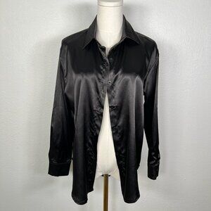 Katherine Karambelas Black Button Down Shirt - Size S